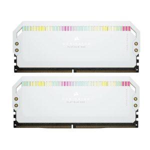 رم دسکتاپ DDR5 دو کاناله 5200 مگاهرتز کورسیر مدل DOMINATOR PLATINUM RGB WHITE ظرفیت 64 گیگابایت