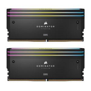 رم دسکتاپ DDR5 دو کاناله 6000 مگاهرتز کورسیر مدل DOMINATOR TITANIUM RGB ظرفیت 32 گیگابایت CL30